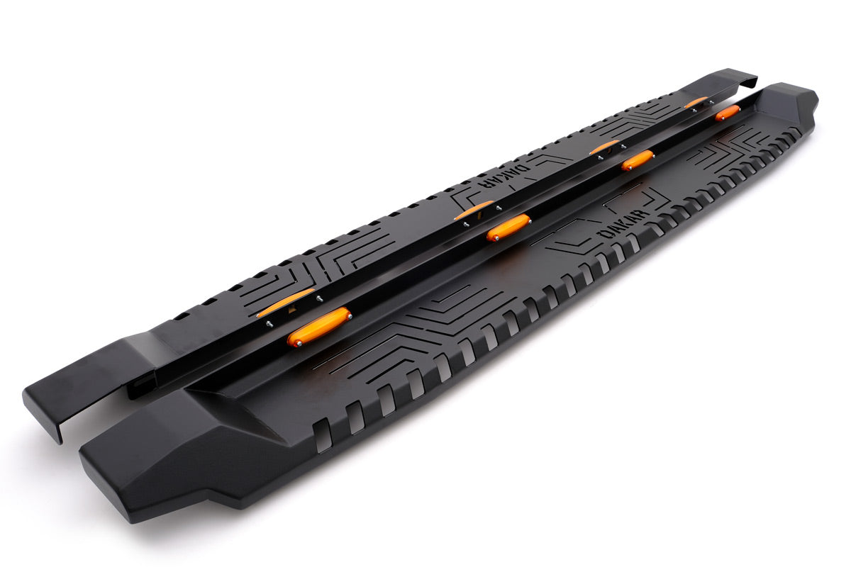 OMSA Ford Ranger Dakar Side Step Black V1 Led 2022 and After - Omsa Line